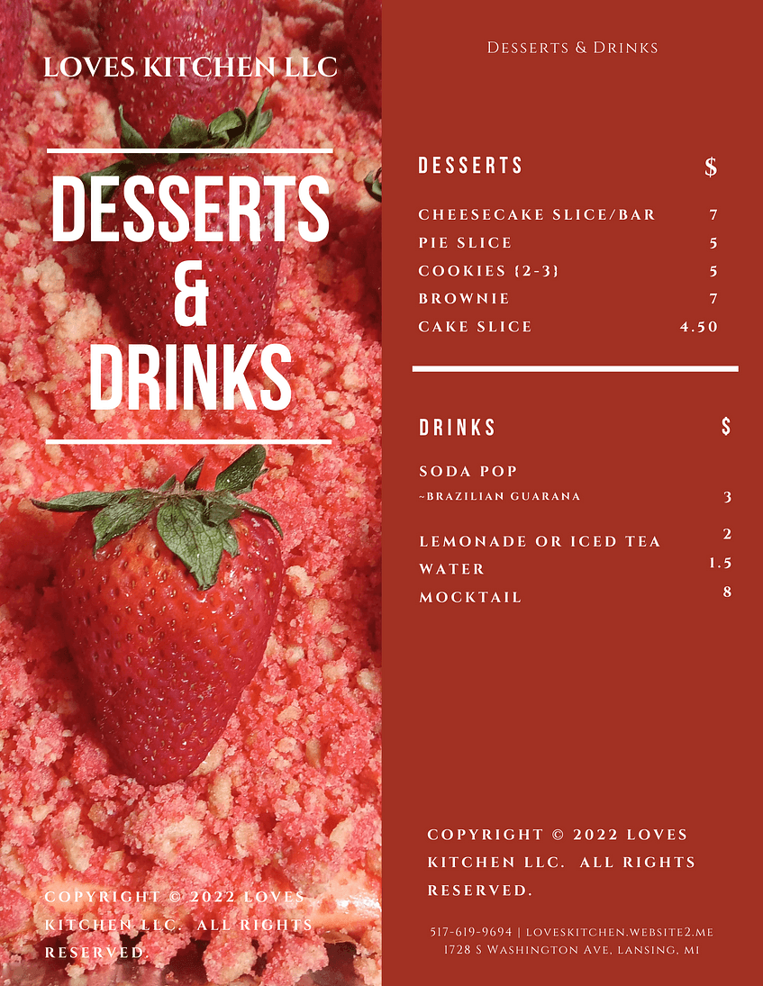 Desserts - Drinks